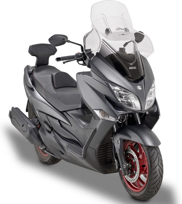 Givi / ジビ エアフロースライディング ウインドスクリーン Suzuki BURGMAN バーグマン 400 18- HxW max 77x67 cm 12 cm スライディング fitting ハードウエア included | AF3115