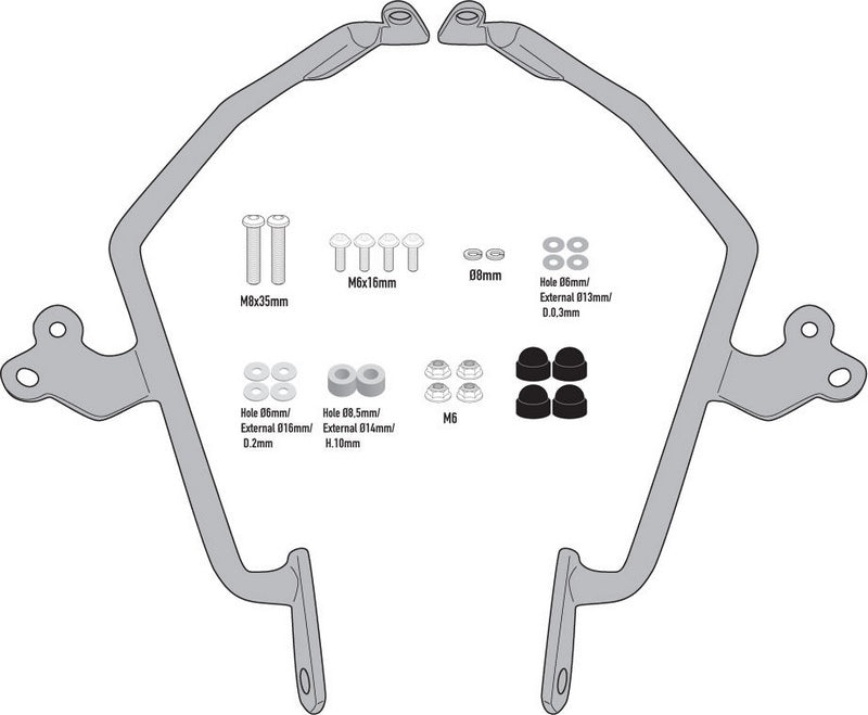Givi / ジビ AL1182A specific フィッティングキット Race Cafe スクリーン 100AL 100ALB 140A 140S on Honda CMX 500 Rebel 20- | AL1182A