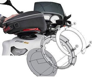 Givi / ジビ タンクロック タンクバック用フィッティング メタルフランジ FZ6/600 Fazer (04-06)TDM 900 (02-11) | BF05