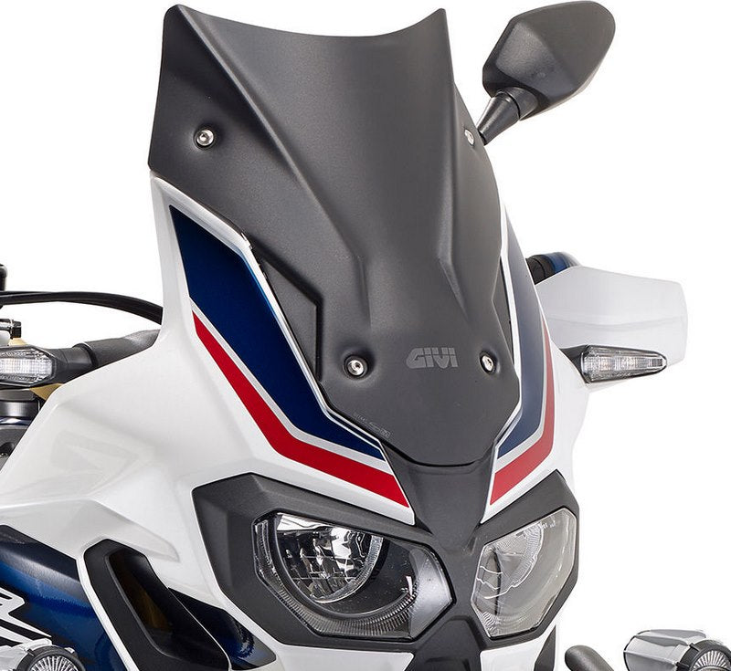 Givi / ジビ ウインドスクリーン Honda Africa Twin CRF1000L マットブラック dim. HxW 40x31 cm sport スクリーン | D1144BO