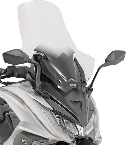 Givi / ジビ ウインドスクリーン Kymco AK 550 クリア with hands guard dim. HxW 70 x 66 cm | D6110ST