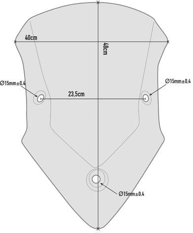 Givi / ジビ ウインドスクリーン Ducati Multistrada 1200 15-17 Multistrada 1260 Multistrada 950 Multistrada V2 スモーク dim. HxW 48x40cm | D7406S