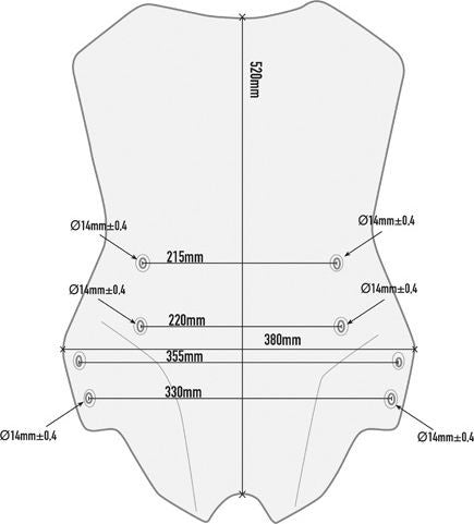 Givi / ジビ スペシフィックスクリーン クリア Benelli TRK502 (17) | D8703ST