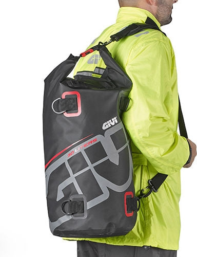 Givi / ジビ 防水シリンダーバッグ 30 LTR グレー レッド | EA114GR