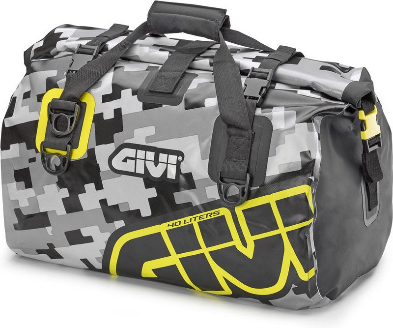 Givi / ジビ 防水 40 L. Bag Easy-T EA115CM HxLxW 50x54x27cm カモフラージュ グレー / イエロー | EA115CM