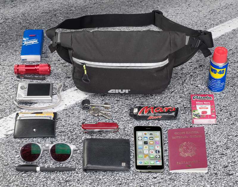 GIVI / ジビ Easy-BAG - ウエストバッグ ブラック 防水 | EA125B