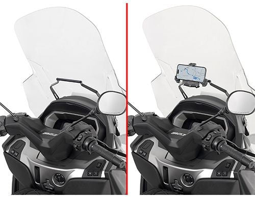 Givi / ジビ アッパーフェアリングブラケット Piaggio MP3 HPE 400-530 | FB5619