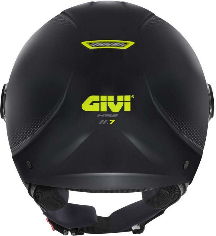 Givi / ジビ ジェットヘルメット 11.7 SOLID マットブラック/イエロー サイズ 57/M | H117BN90057