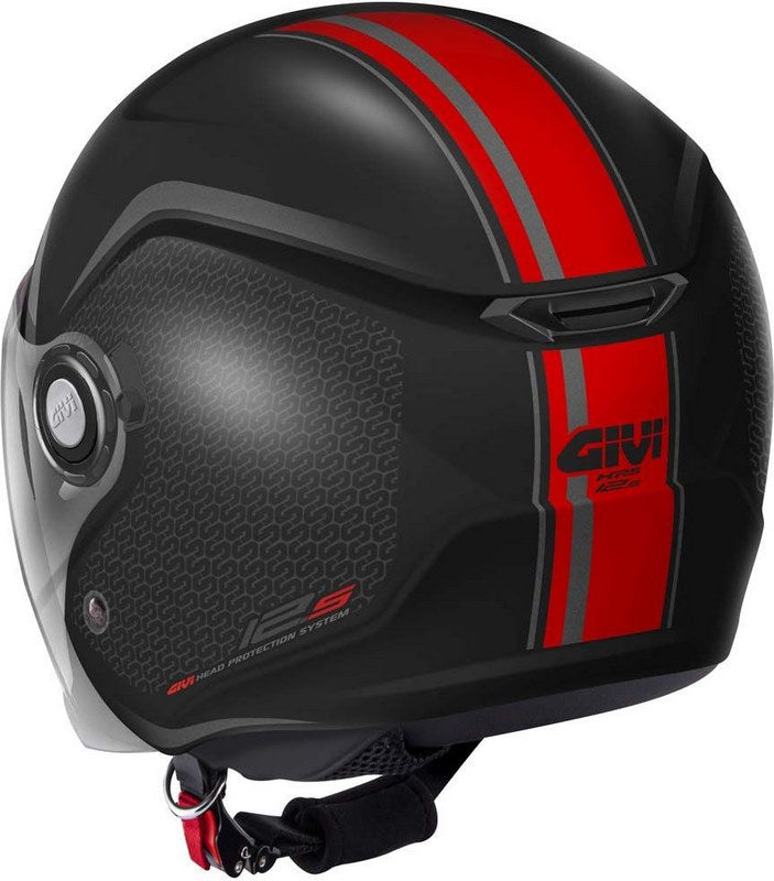 Givi / ジビ ジェットヘルメット 12.5 GRAPHIC TOUCH マットブラック/レッド サイズ 56/S | H125FTHBR56