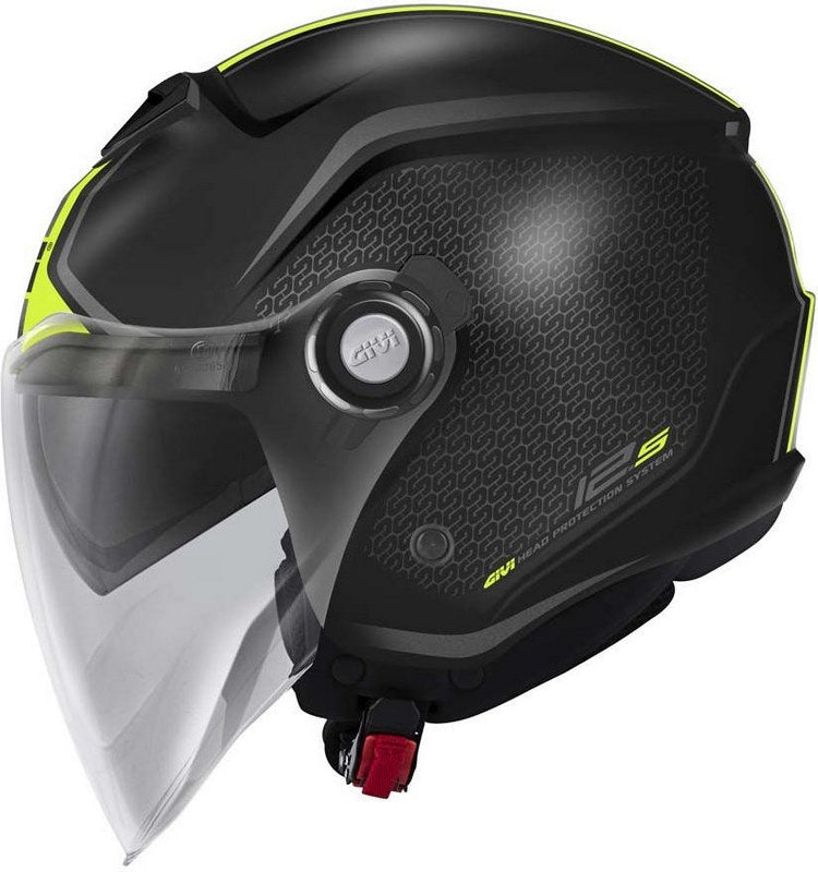Givi / ジビ ジェットヘルメット 12.5 GRAPHIC TOUCH マットブラック/イエロー サイズ 54/XS | H125FTHBY54
