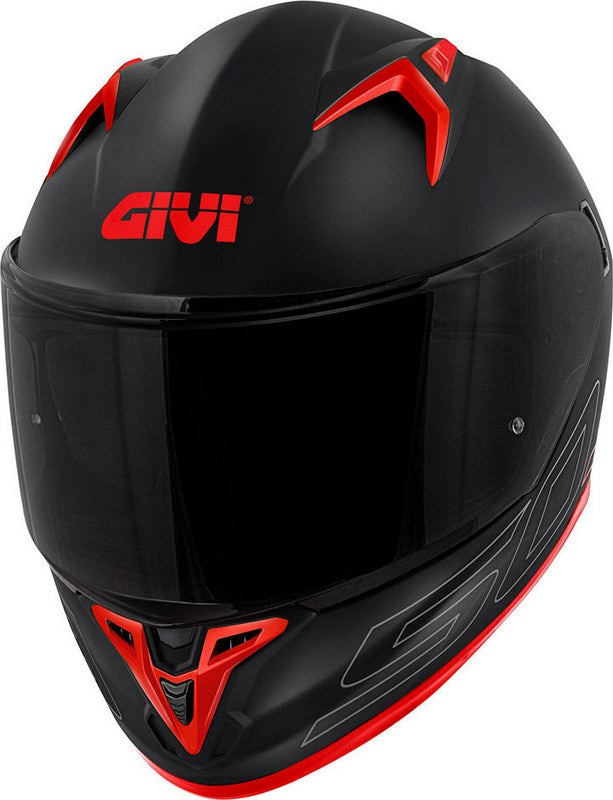 Givi / ジビ 50.9 SOLID マットブラック / シルバー / レッド サイズ L | H509BBCRD60