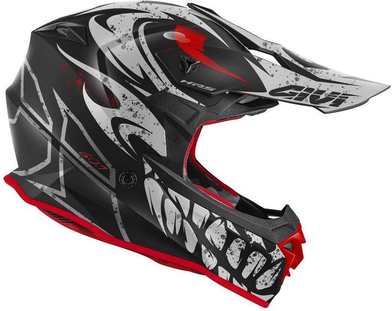 Givi / ジビ オフロードヘルメット 60.1 GLOOM マットブラック/チタン/レッド サイズ 60/L | H601FGLBR60