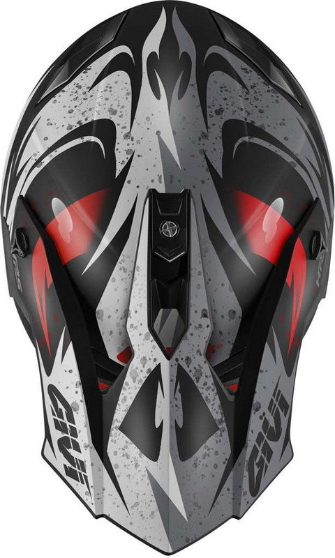 Givi / ジビ オフロードヘルメット 60.1 GLOOM マットブラック/チタン/レッド サイズ 61/XL | H601FGLBR61
