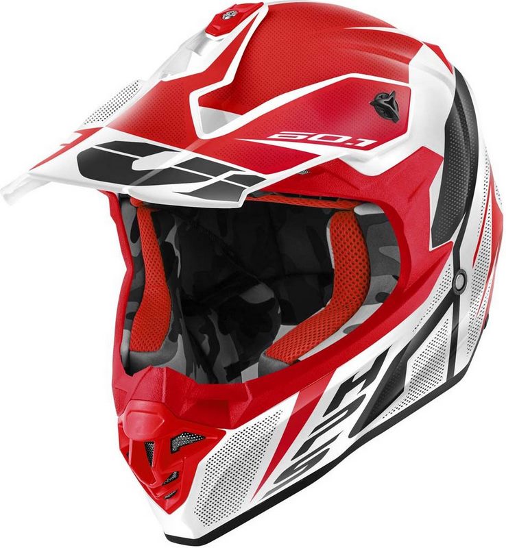 Givi / ジビ オフロードヘルメット 60.1 INVERT Red/ホワイト/ブラック サイズ 56/S | H601FNVBR56