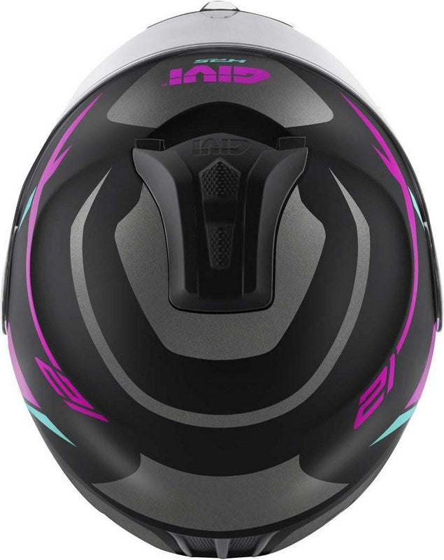 Givi / ジビ フリップアップヘルメット X.21 EVO NUMBER LADY マットブラック/チタン/ピンク サイズ 58/M | HX21RNBBP58