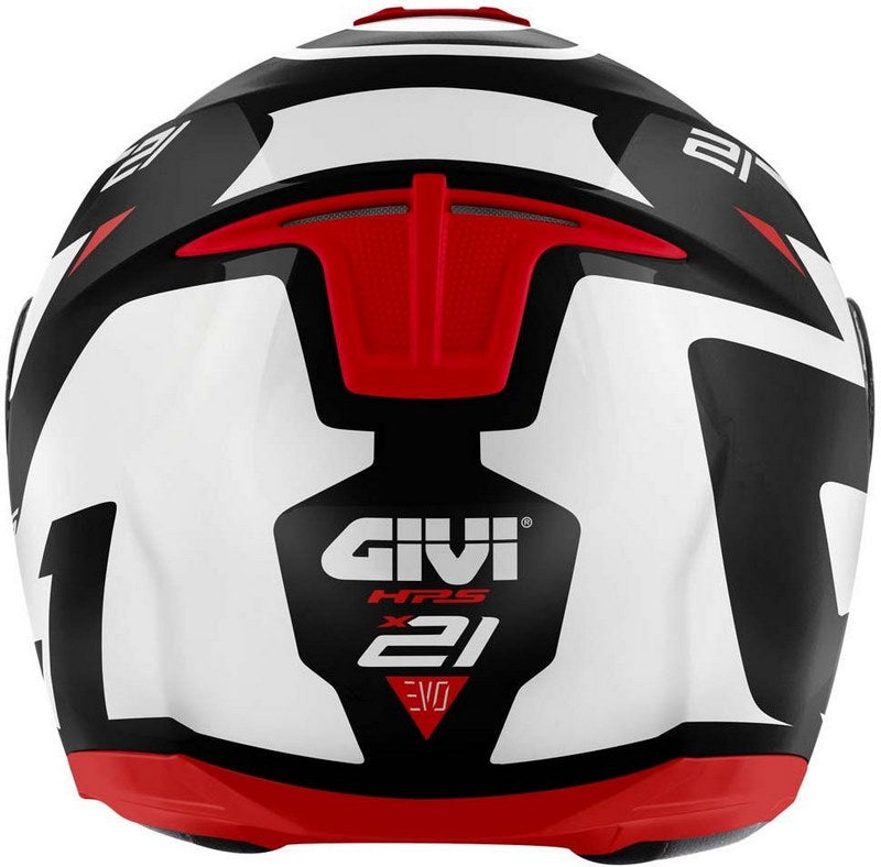 Givi / ジビ フリップアップヘルメット X.21 EVO NUMBER ブラック/ホワイト/レッド サイズ 60/L | HX21RNBBR60