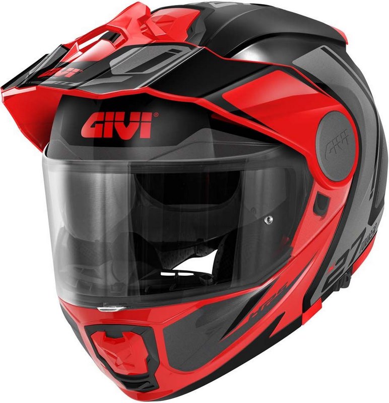 Givi / ジビ フリップアップヘルメット X.27 TOURER GRAPHIC ブラック/レッド サイズ 58/M | HX27RTRBR58