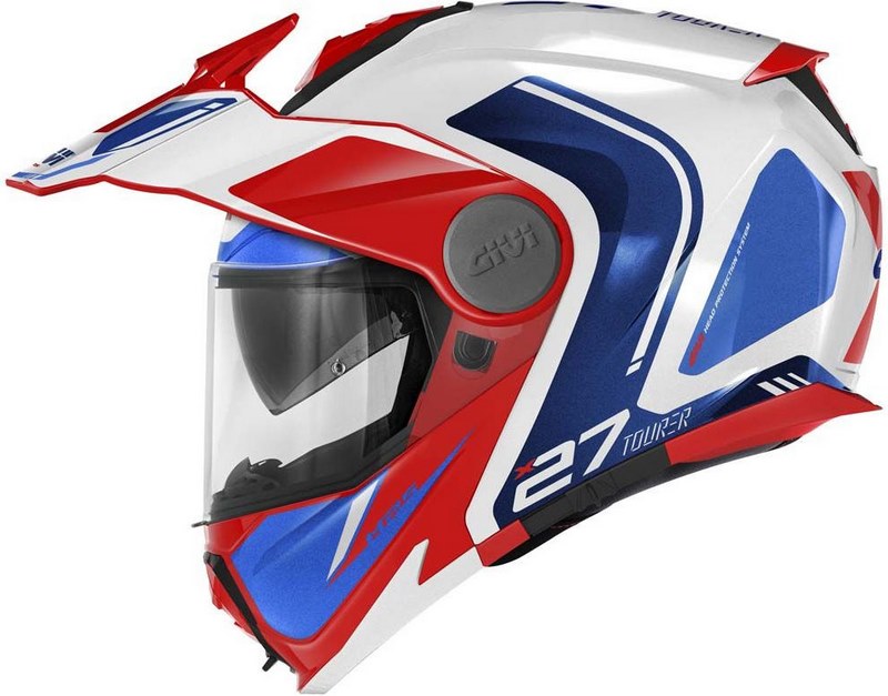Givi / ジビ フリップアップヘルメット X.27 TOURER GRAPHIC ホワイト/ブルー/レッド サイズ 60/L | HX27RTRWL60