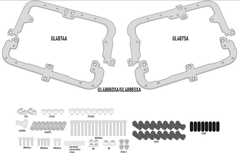 GIVI / ジビ Monokey® サイドケース用アダプター BMW R 1250 GS Adventure (19-23) | PL5112B