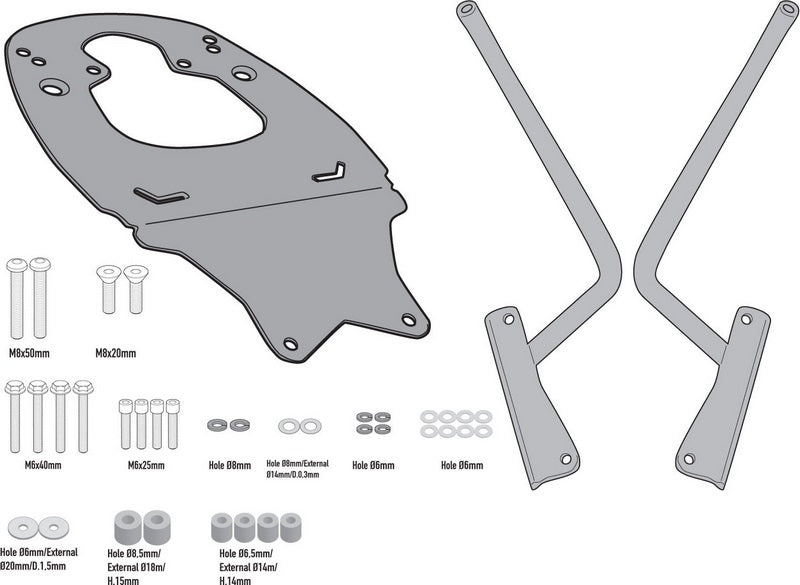 GIVI / ジビ SR7711 KTM 390 Adventure Rear Rack specific for Monokey or Monolock top case | SR7711
