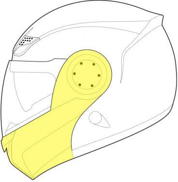 GIVI / ジビ HPSヘルメット用 チンパーツ 塗装済み イエロー | Z869RG126