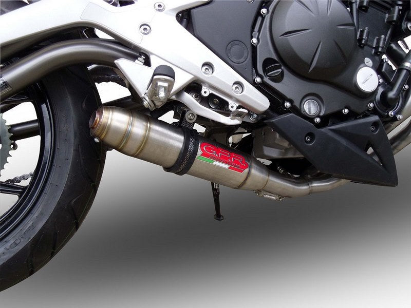 GPR / ジーピーアール Original For Kawasaki Er 6 N - F 2012/16 E3 Homologated Full Exhaust Deeptone Inox | CO.K.162.1.DE