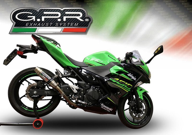GPR / ジーピーアール Original For Kawasaki Ninja 400 2018/20 E4 レーシング Full Exhaust Deeptone Inox | CO.K.174.RACE.DE