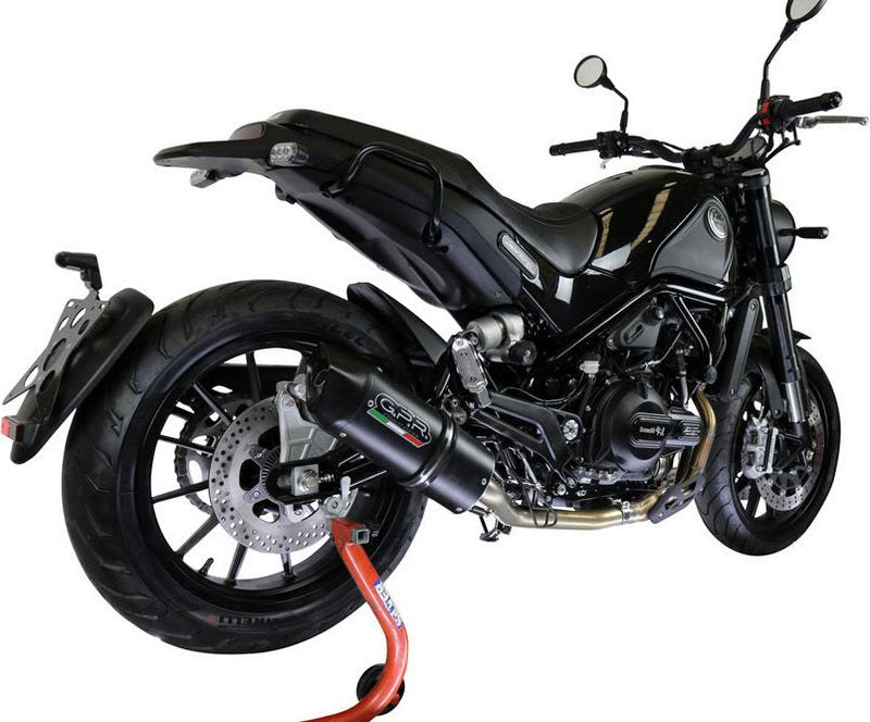 GPR / ジーピーアール Original For Benelli Leoncino 500 2017/20 E4 Homologated Mid フルシステム With Catalyst Furore Evo4 Nero | E4.BE.17.CAT.FNE4