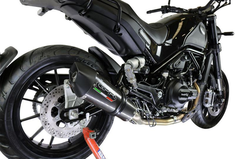 GPR / ジーピーアール Original For Benelli Leoncino 500 2017/20 E4 Homologated Mid フルシステム With Catalyst Gp Evo4 Poppy | E4.BE.17.CAT.GPAN.PO