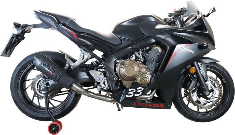 GPR / ジーピーアール Original For Honda Cbr 650 F 2017/18 E4 Homologated Full Exhaust Catalized Gp Evo4 Black Titanium | E4.CO.H.249.1.CAT.GPAN.BLT
