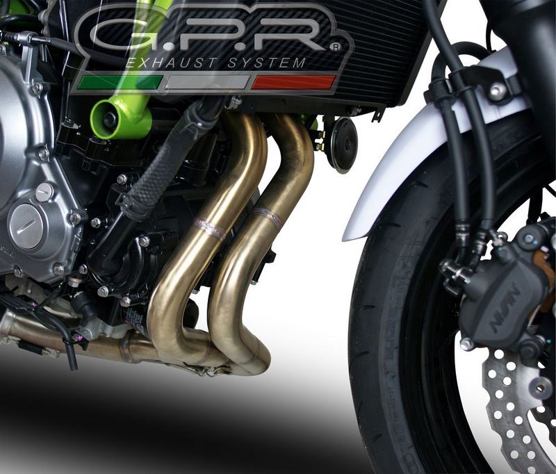 GPR / ジーピーアール Original For Kawasaki Z 650 2017/20 E4 Homologated Full Exhaust Catalized Furore Evo4 Nero | E4.CO.K.160.CAT.FNE4