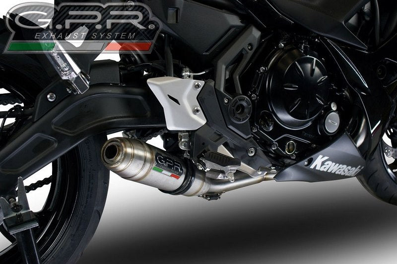 GPR / ジーピーアール Original For Kawasaki Ninja 650 2017/20 E4 Homologated Full Exhaust Catalized Deeptone Inox | E4.CO.K.161.CAT.DE