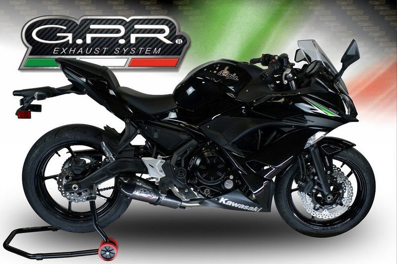 GPR / ジーピーアール Original For Kawasaki Ninja 650 2017/20 E4 Homologated Full Exhaust Catalized Gp Evo4 Poppy | E4.CO.K.161.CAT.GPAN.PO