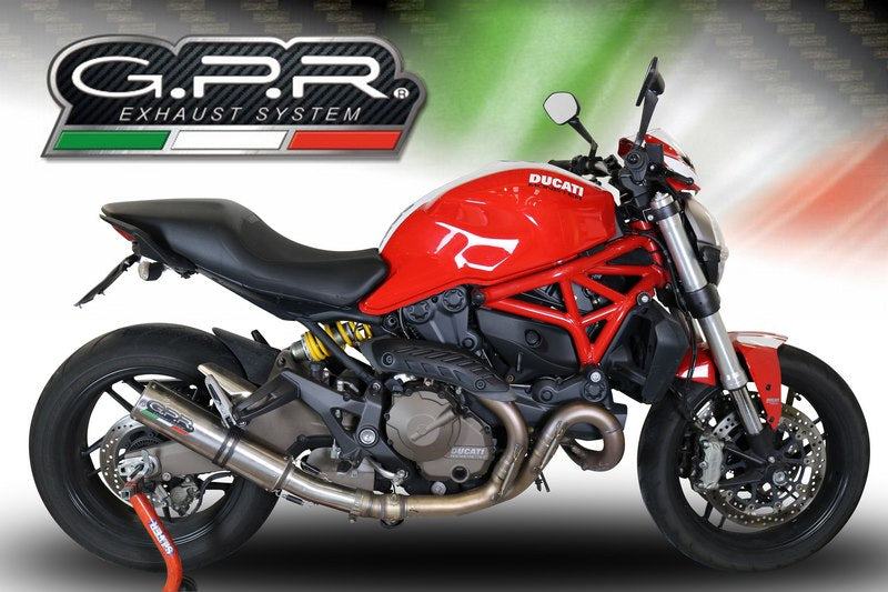 GPR / ジーピーアール Original For Ducati Monster 1200 S/R 2017/20 E4 Homologated Slip-On Catalized M3 Titanium Natural | E4.D.128.CAT.M3.TN