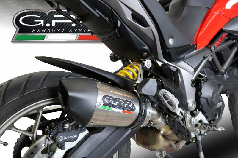 GPR / ジーピーアール Original For Ducati Multistrada 950 2017/20 E4 Homologated スリッポンエキゾースト Gp Evo4 Titanium | E4.D.131.GPAN.TO