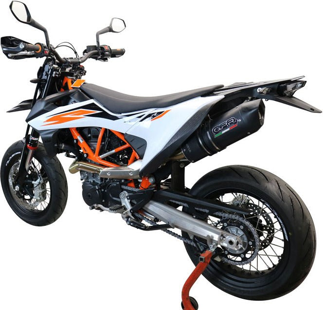 GPR / ジーピーアール Original For Ktm Smc 690 R 2019/20 E4 Homologated スリッポンエキゾースト Catalized Furore Evo4 Nero | E4.KT.202.FNE4