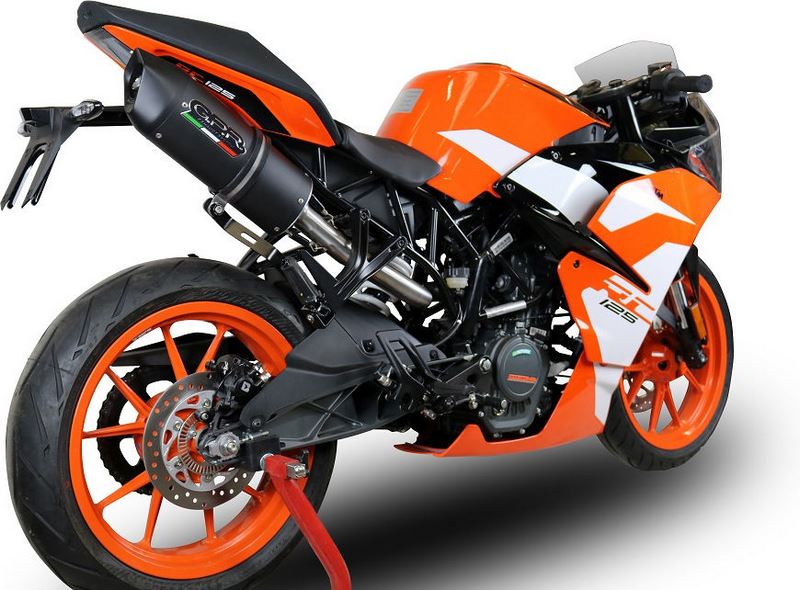 GPR / ジーピーアール Original For Ktm Rc 125 2017/20 E4 Homologated Slip-On Catalized Furore Evo4 Nero | E4.KT.80.CAT.FNE4