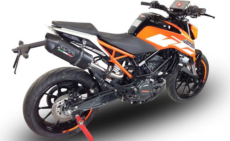 GPR / ジーピーアール Original For Ktm Duke 125 2017/20 E4 Homologated Slip-On Catalized Furore Evo4 Nero | E4.KTM.83.CAT.FNE4
