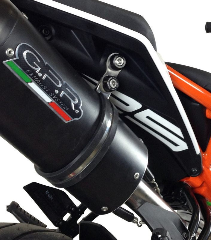 GPR / ジーピーアール Original For Ktm Duke 125 2017/20 E4 Homologated Slip-On Catalized Furore Evo4 Nero | E4.KTM.83.CAT.FNE4