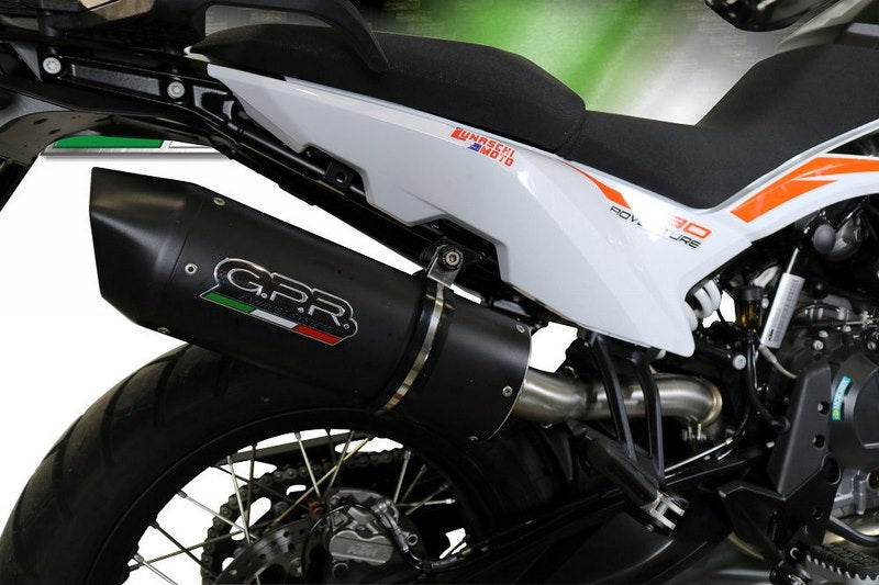 GPR / ジーピーアール Original For Ktm Adventure 790 2018/20 E4 Homologated スリッポンエキゾースト Furore Evo4 Nero | E4.KTM.97.FNE4