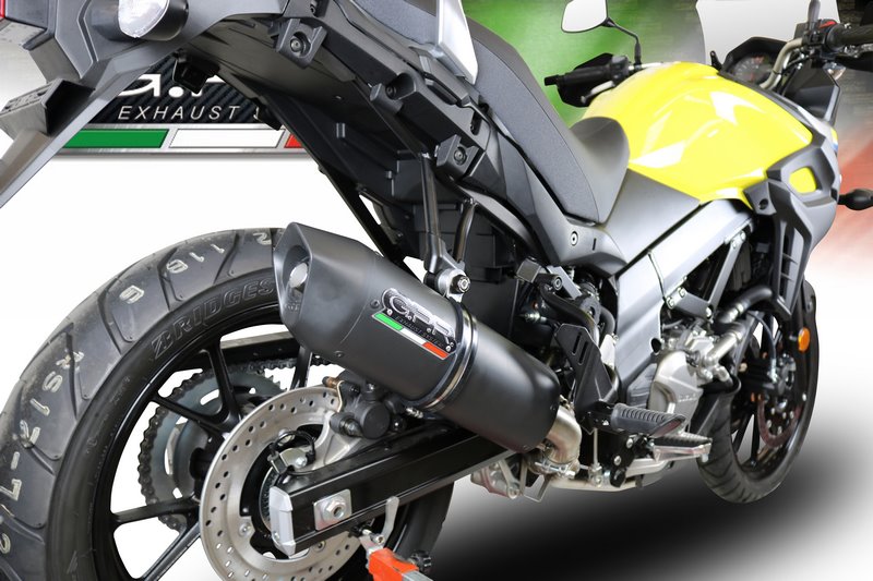 GPR / ジーピーアール Original For Suzuki V-Strom Dl 650 2017/20 E4 Homologated Full Exhaust Catalized Furore Evo4 Nero | E4.S.200.CAT.FNE4