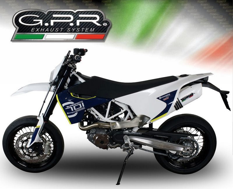 GPR / ジーピーアール Original For Husqvarna Enduro 701 2015/2016 E3 Homologated スリッポンエキゾースト Catalized Albus Ceramic | HU.45.CAT.ALB