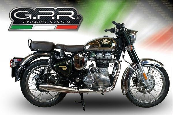 GPR / ジーピーアール Original For Royal E. Classic / Bullet Efi 500 2009/16 Homologated スリッポンエキゾースト Catalized Vintacone | ROY.2.VIC