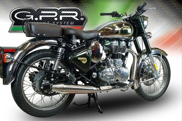 GPR / ジーピーアール Original For Royal E. Classic / Bullet Efi 500 2009/16 Homologated スリッポンエキゾースト Catalized Vintacone | ROY.2.VIC