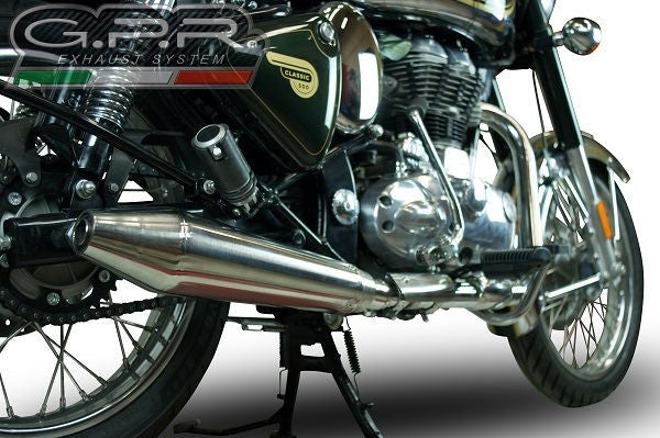 GPR / ジーピーアール Original For Royal E. Classic / Bullet Efi 500 2009/16 Homologated スリッポンエキゾースト Catalized Vintacone | ROY.2.VIC