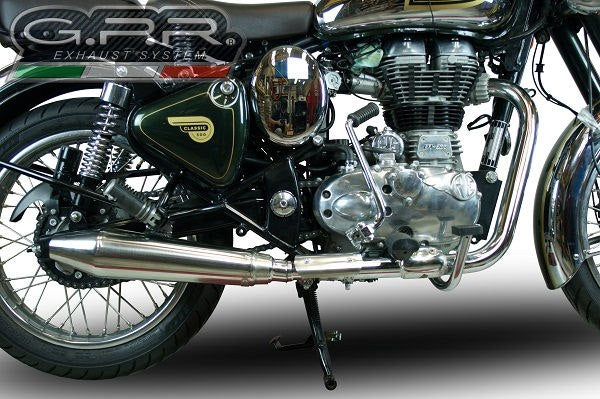 GPR / ジーピーアール Original For Royal E. Classic / Bullet Efi 500 2009/16 Homologated スリッポンエキゾースト Catalized Vintacone | ROY.2.VIC