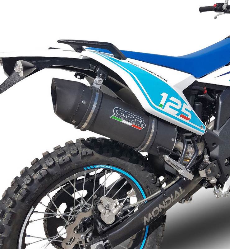 GPR / ジーピーアール Original For Um Motorcycles Dsr Adventure Tt 125 2018/20 E4 Homologated スリッポンエキゾースト Catalized Furore Evo4 Nero | UM.3.CAT.FUNE