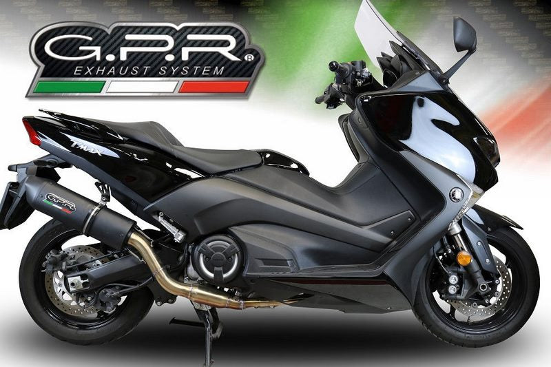 GPR / ジーピーアール Original For Yamaha T-Max 530 2017/19 E4 Homologated Full Exhaust Catalized Furore Evo4 Nero | YA.CAT.9.FUNE