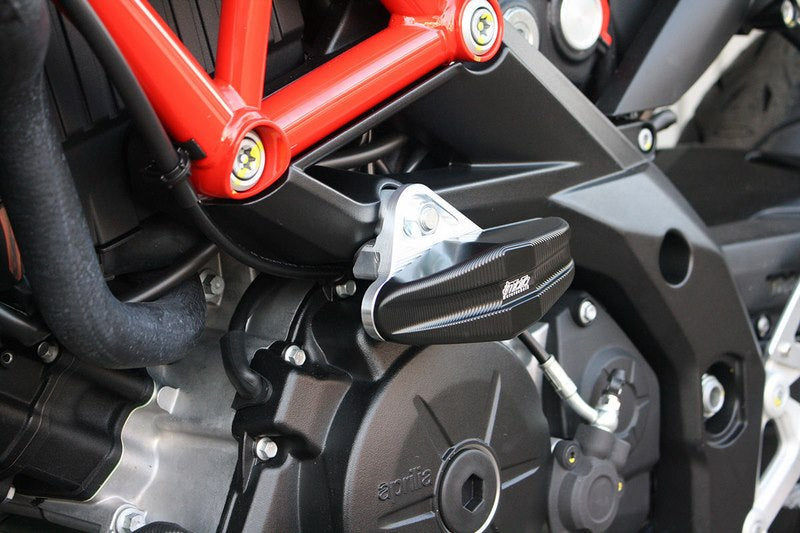 GSGモトテクニック クラッシュパッドセット Streetline パッドマウント ブラックアノダイズド Aprilia Shiver 900 / ドルソデューロ 900 (2018 -) | 1505040-A20-SH