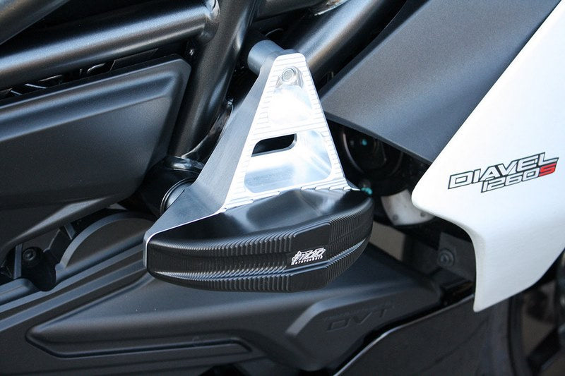 GSGモトテクニック クラッシュパッドセット Streetline アタッチメント ブラックアノダイズド Ducati Diavel 1260 / S (2019 -) | 1505040-D35-SH